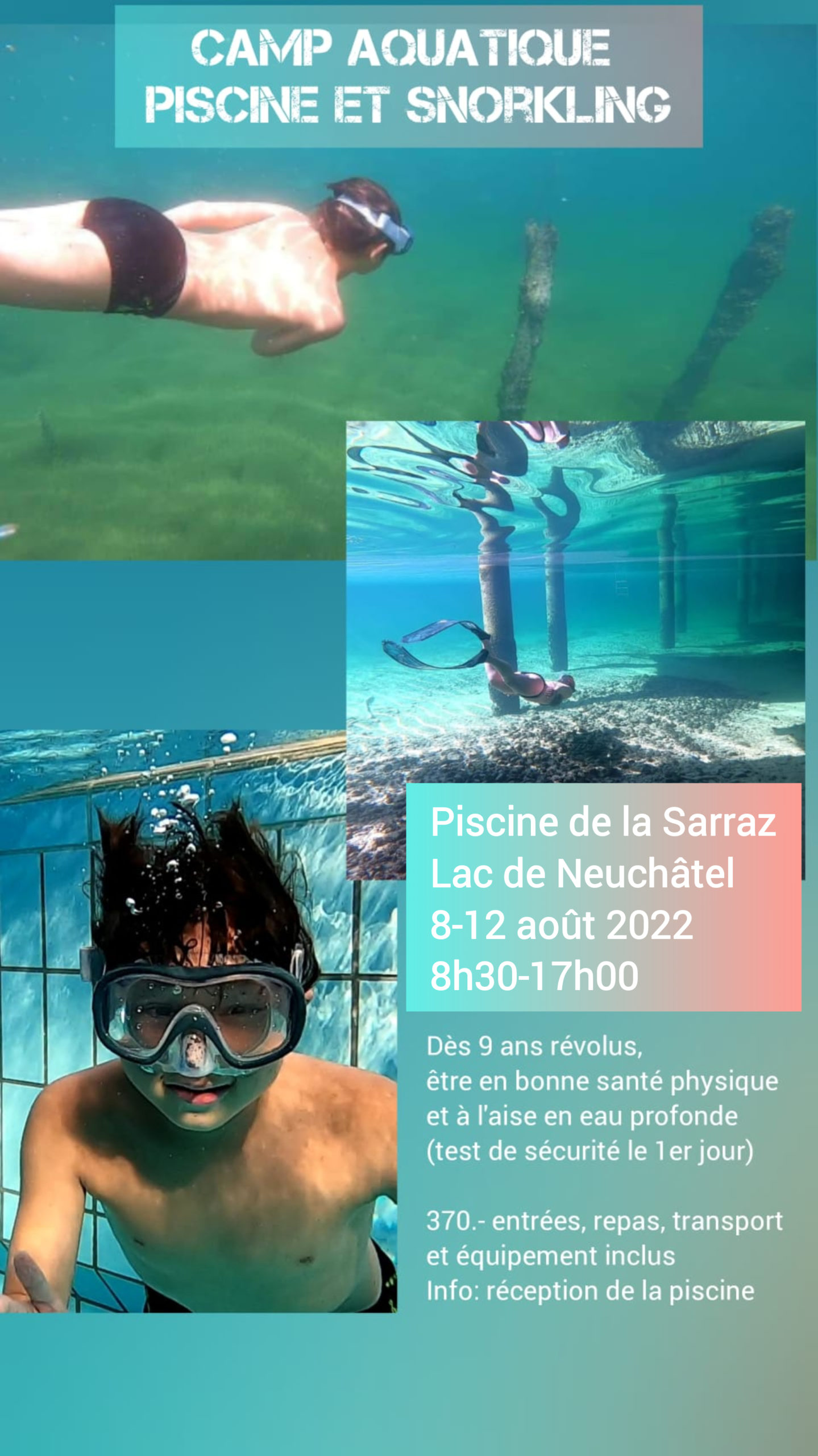 Camp Snorkling Palmes et Sirènes_La Sarraz