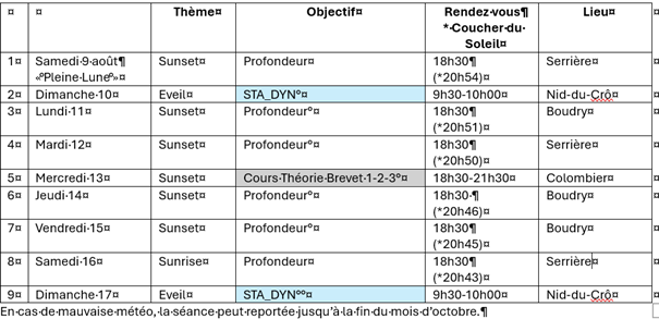 Programme